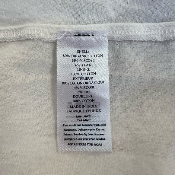 Faherty Annabelle Dress Short Sleeved Cotton Dress Texture Neckline in White, XL - Picture 8 of 12